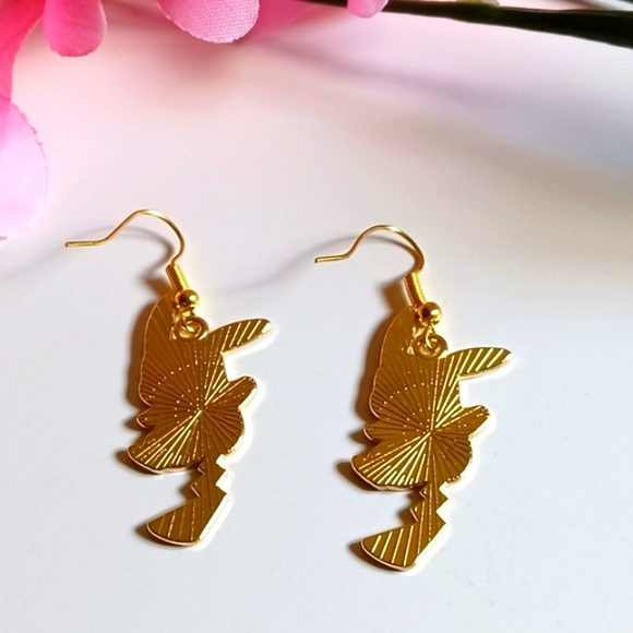 Cute Pokémon Pikachu Oil Painted Handmade Earrings - Picture 3 of 4